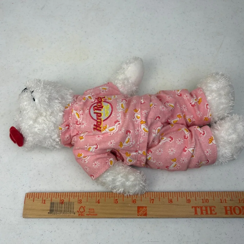 VTG Hard Rock Hotel Las Vegas‎ 2003 Herrington Teddy Bear White Plush pink PJs